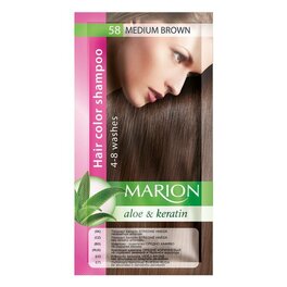 MARION 058 HAIR COLOUR SHAMPOO 58 MEDIUM BROWN 40ML