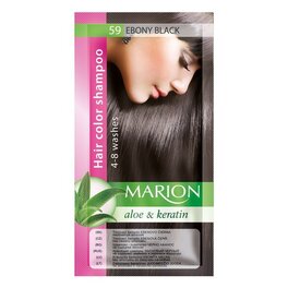 MARION 059 HAIR COLOUR SHAMPOO 59 EBONY BLACK 40ML